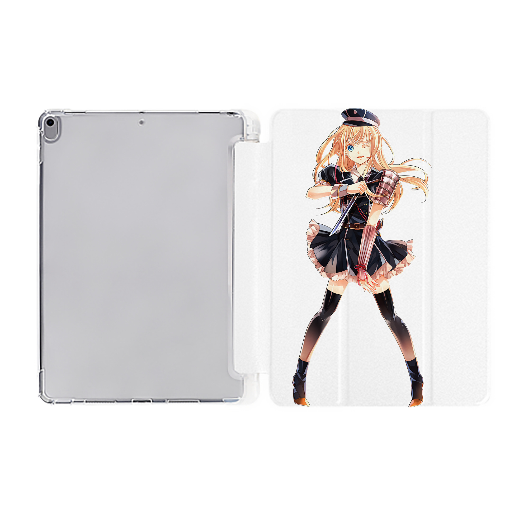 （画像用） 刀剣乱舞 Touken Ranbu IPad ケース ペン収納付き 三つ折りスタンド PUレザー×シリコン 対応機種9.5/10.5/10.9インチ